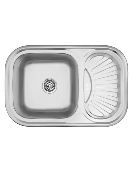 Мийка для кухні прямокутна Kroner KRP Satin - 7549 з нержавіючої сталі