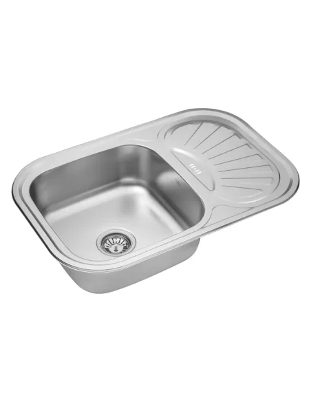 Мийка для кухні прямокутна Kroner KRP Satin - 7549 з нержавіючої сталі