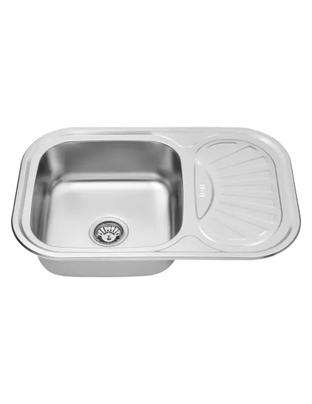 Мийка для кухні прямокутна Kroner KRP Satin - 7549 з нержавіючої сталі