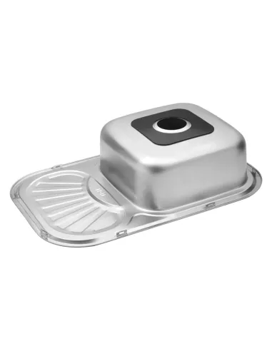 Мийка для кухні прямокутна Kroner KRP Satin - 7549 з нержавіючої сталі