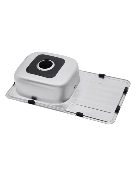 Мойка для кухни прямоугольная Kroner KRP Satin - 7642 из нержавеющей стали