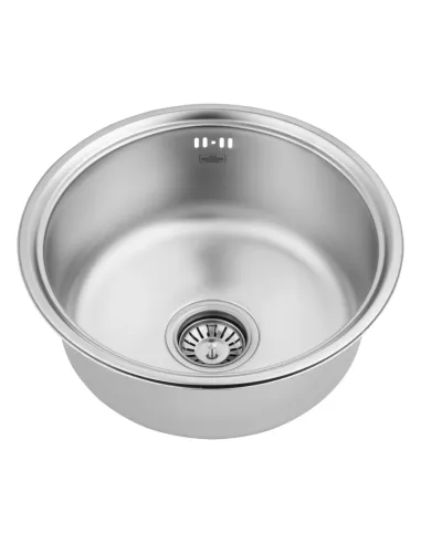 Мийка для кухні кругла Kroner KRP Satin - 430 з нержавіючої сталі