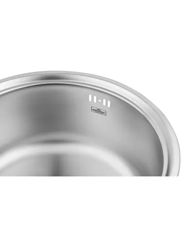 Мийка для кухні кругла Kroner KRP Satin - 430 з нержавіючої сталі