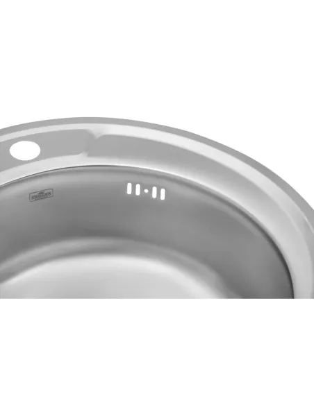 Мойка для кухни круглая Kroner KRP Satin - 490 из нержавеющей стали 0.6 мм