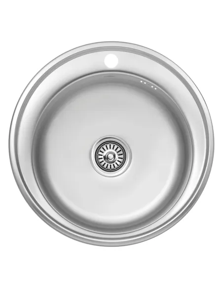Мойка для кухни круглая Kroner KRP Satin - 510 из нержавеющей стали 0.6 мм