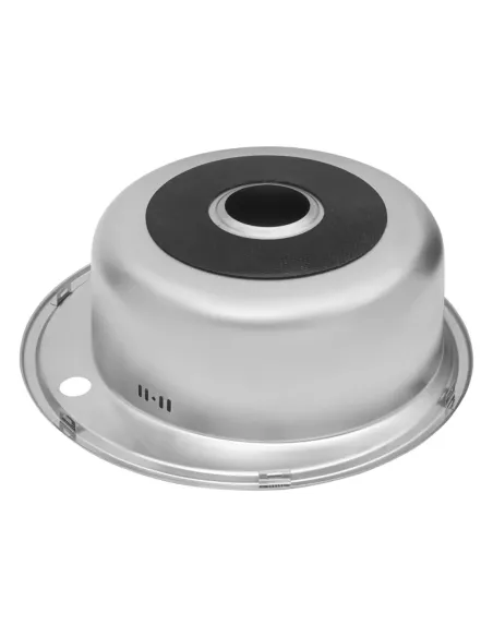 Мийка для кухні кругла Kroner KRP Satin-510 з нержавіючої сталі 0.8 мм