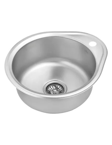 Мойка для кухни овальная Kroner KRP Satin - 4843 из нержавеющей стали