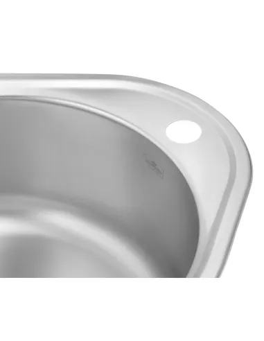 Мойка для кухни овальная Kroner KRP Satin - 4843 из нержавеющей стали