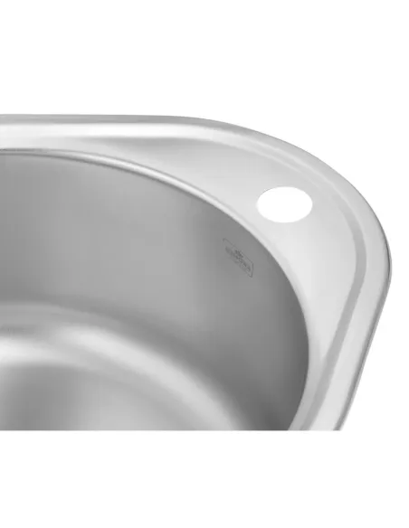 Мойка для кухни овальная Kroner KRP Satin - 4843 из нержавеющей стали