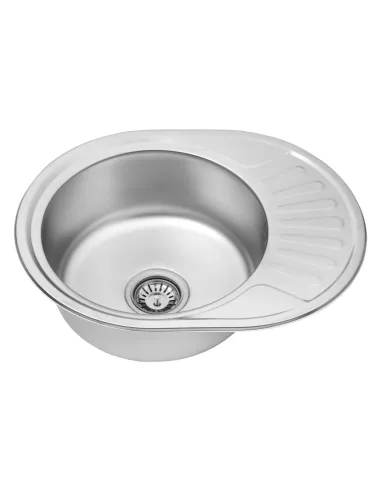 Мойка для кухни овальная Kroner KRP Satin - 5745 из нержавеющей стали, 0.6 мм