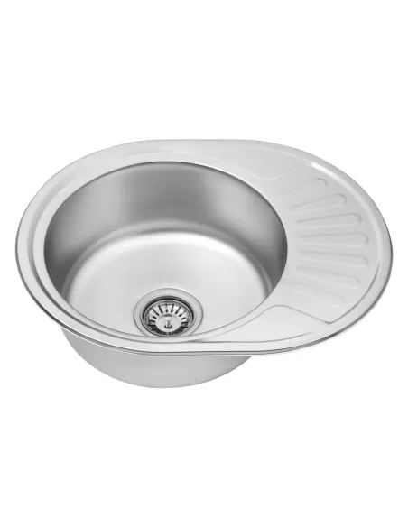 Мийка для кухні овальна Kroner KRP Satin - 5745 з нержавіючої сталі, 0.6 мм