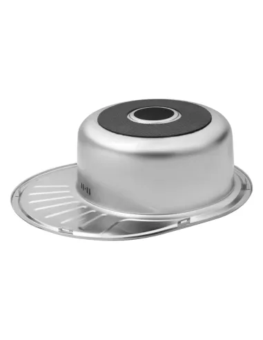 Мийка для кухні овальна Kroner KRP Satin - 5745 з нержавіючої сталі, 0.6 мм