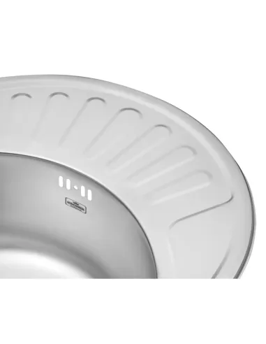 Мойка для кухни овальная Kroner KRP Satin - 5745 из нержавеющей стали, 0.8 мм