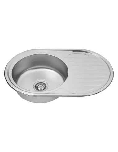 Мийка для кухні овальна Kroner KRP Satin - 7750 з нержавіючої сталі, 0.6 мм