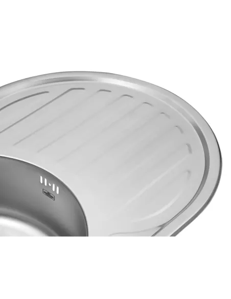 Мийка для кухні овальна Kroner KRP Satin - 7750 з нержавіючої сталі, 0.6 мм