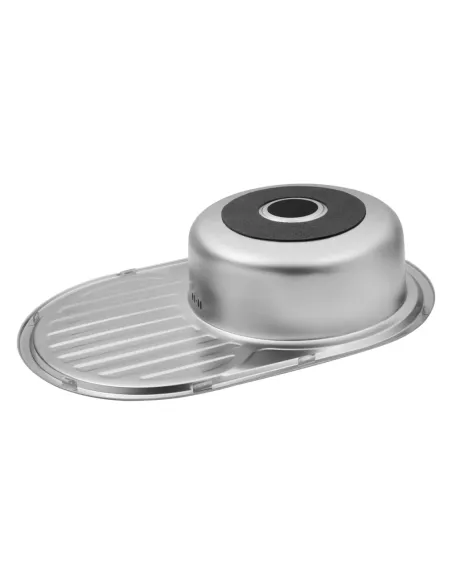 Мийка для кухні овальна Kroner KRP Satin - 7750 з нержавіючої сталі, 0.6 мм