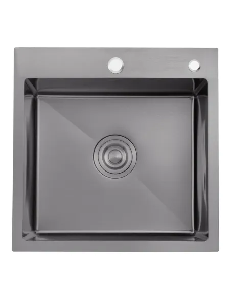 Мойка для кухни квадратная Kroner KRP Schwarze - 4545HM PVD из нержавеющей стали 3.0/1.0 мм Мойка для кухни квадратная Kroner KRP Schwarze - 4545HM PVD из нержавеющей стали 3.0/1.0 мм