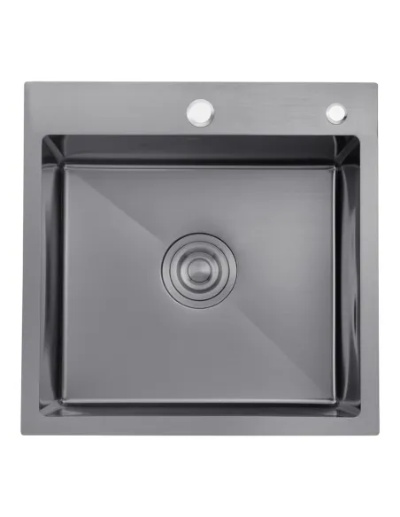 Мийка для кухні квадратна Kroner KRP Schwarze - 5050HM PVD з нержавіючої сталі 3.0/1.0 мм
