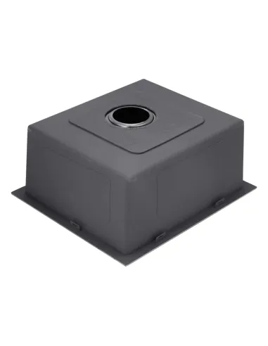 Мойка для кухни квадратная Kroner KRP Schwarze - 5050HM PVD из нержавеющей стали 3.0/1.0 мм