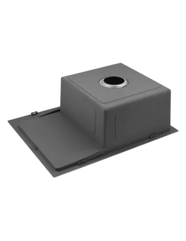 Мойка для кухни прямоугольная Kroner KRP Schwarze - 6350LHM PVD из нержавеющей стали 3.0/1.0 мм