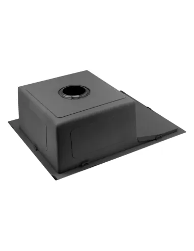 Мойка для кухни прямоугольная Kroner KRP Schwarze - 6350RHM PVD из нержавеющей стали 3.0/1.0 мм