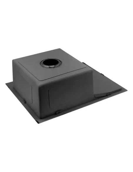 Мийка прямокутна для кухні Kroner KRP Schwarze - 6350RHM PVD з нержавіючої сталі 3.0/1.0 мм