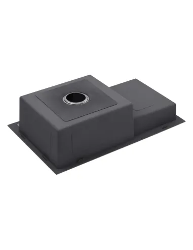 Мойка для кухни прямоугольная Kroner KRP Schwarze - 7848RHM PVD из нержавеющей стали 3.0/1.0 мм