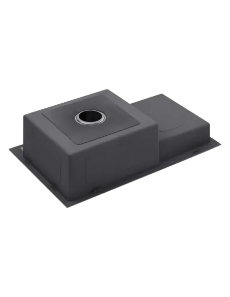 Мийка для кухні прямокутна Kroner KRP Schwarze-7848RHM PVD з нержавіючої сталі 3.0/1.0 мм