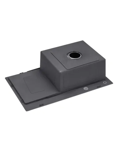 Мойка для кухни прямоугольная Kroner KRP Schwarze - 7849RHM PVD из нержавеющей стали 3.0/1.0 мм