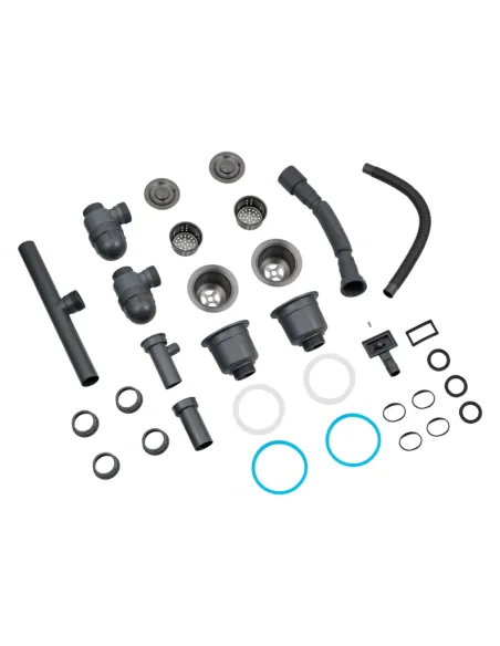 Мийка для кухні прямокутна Kroner KRP Schwarze - 7843ZHM PVD з нержавіючої сталі 3.0/1.0 мм, з двома чашами