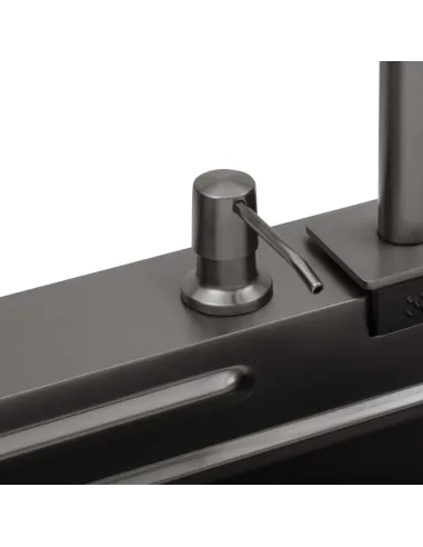 Многофункциональная кухонная мойка Kroner KRP Schwarze - SET7545HM PVD со встроенным смесителем