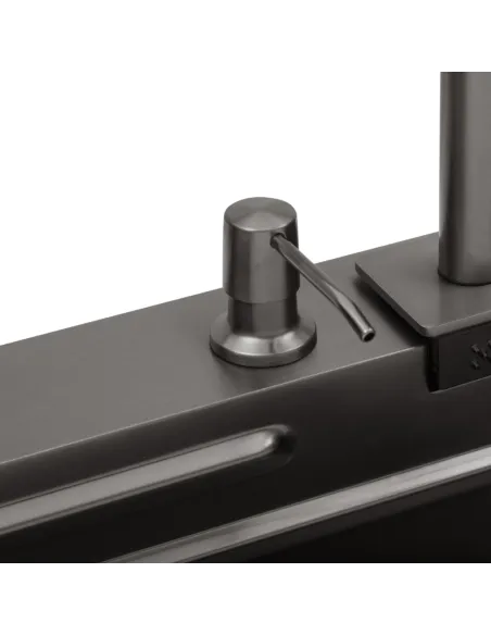 Многофункциональная кухонная мойка Kroner KRP Schwarze - SET7545HM PVD со встроенным смесителем