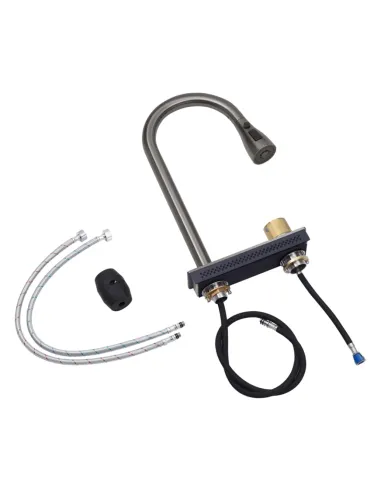 Многофункциональная кухонная мойка Kroner KRP Schwarze - SET7545HM PVD со встроенным смесителем