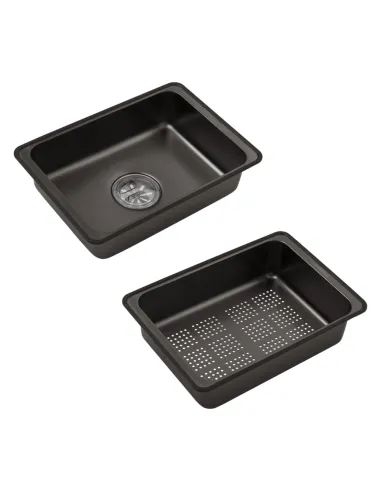 Многофункциональная кухонная мойка Kroner KRP Schwarze - SET7545HM PVD со встроенным смесителем