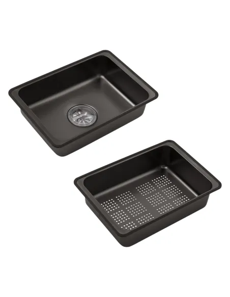 Многофункциональная кухонная мойка Kroner KRP Schwarze - SET7545HM PVD со встроенным смесителем