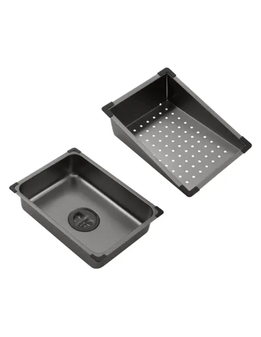 Многофункциональная кухонная мойка Kroner KRP Schwarze - SET7545NB PVD со встроенным смесителем