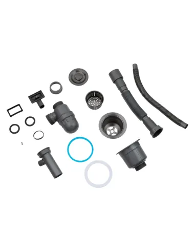 Многофункциональная кухонная мойка Kroner KRP Schwarze - SET7545NB PVD со встроенным смесителем