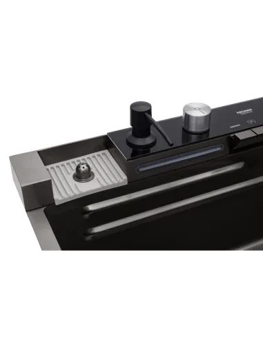 Багатофункціональна кухонна мийка Kroner KRP Schwarze - SET7546ARTHM PVD із вбудованим змішувачем