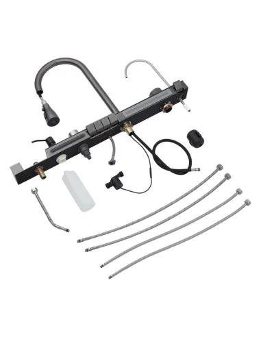 Багатофункціональна кухонна мийка Kroner KRP Schwarze - SET7546ARTHM PVD із вбудованим змішувачем