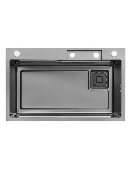 Многофункциональная кухонная мойка Kroner KRP Schwarze - SET7546HM PVD со встроенным смесителем