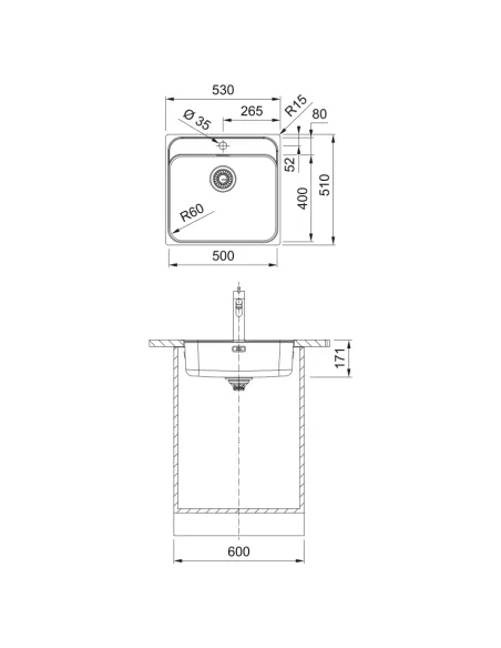Мойка для кухни прямоугольная Franke SRX 210-50 TL, 530х510х171 мм, нержавеющая сталь купить в Днепре и Киеве - цена от КТУ