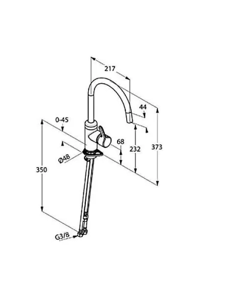 Змішувач для кухні Kludi Bingo Star 428099678 (поворотний вилив, для безнапірних водонагрівачів) - 1