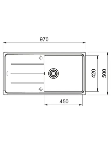 Мойка для кухни прямоугольная Franke Basis BFG 611-97, 970x500x200 мм, каменная, бежевая купить в Днепре и Киеве - цена от КТУ