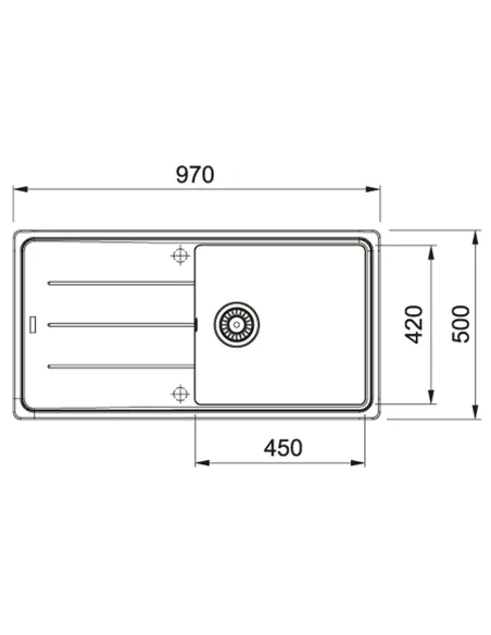 Мойка для кухни прямоугольная Franke Basis BFG 611-97, 970x500x200 мм, каменная, бежевая купить в Днепре и Киеве - цена от КТУ