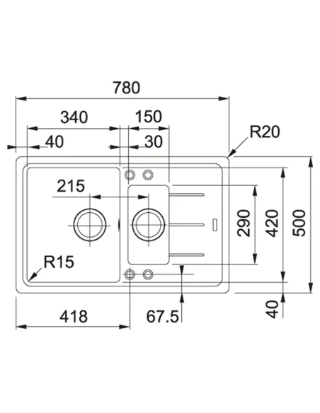 Мойка для кухни прямоугольная Franke Basis BFG 651-78, 780x500x200 мм, каменная, белая купить в Днепре и Киеве - цена от КТУ