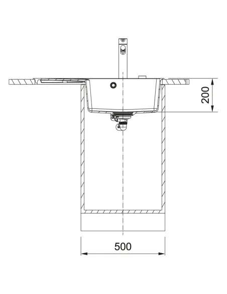 Мойка для кухни прямоугольная Franke Centro CNG 611-78 TL, 780x500x200 мм, каменная, оникс, крыло слева купить в Днепре и Киеве 