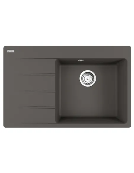 Мийка для кухні прямокутна Franke Centro CNG 611-78 TL, 780x500x200 мм, кам`яна, сірий сланець, крило зліва