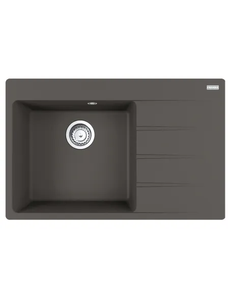 Мийка для кухні прямокутна Franke Centro CNG 611-78 TL, 780x500x200 мм, кам`яна, сірий сланець, крило праворуч
