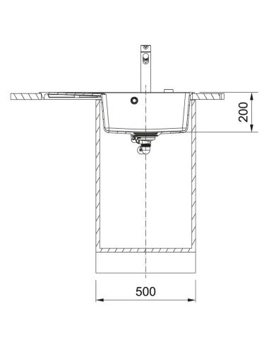 Мойка для кухни прямоугольная Franke Centro CNG 611-78 TL, 780x500x200 мм, каменная, черная, крыло слева купить в Днепре и Киеве