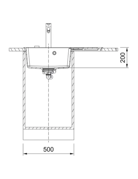 Мойка для кухни прямоугольная Franke Centro CNG 611-78 TL, 780x500x200 мм, каменная, черная, крыло справа купить в Днепре и Киев